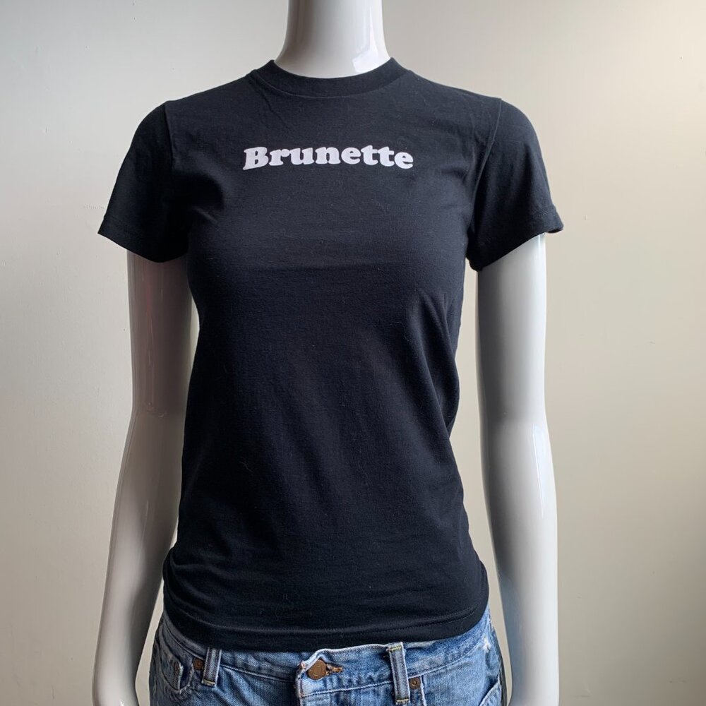 Vintage Adiqshun Brunette T-shirt top famous worn by Britney Spears Paris tshirt